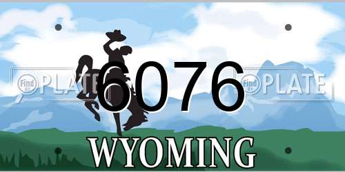 6076 Wyoming License Plate