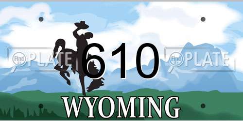 610 Wyoming License Plate