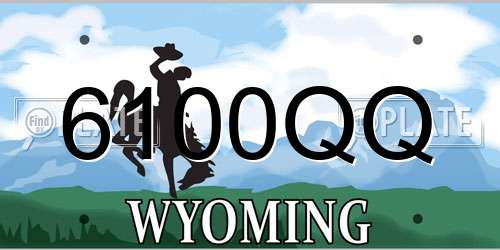 6100QQ Wyoming License Plate