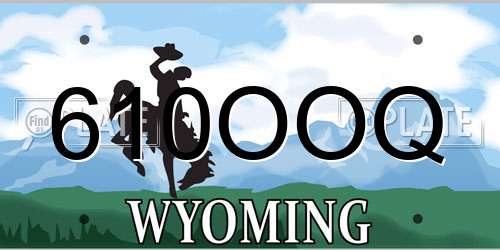 610OOQ Wyoming License Plate