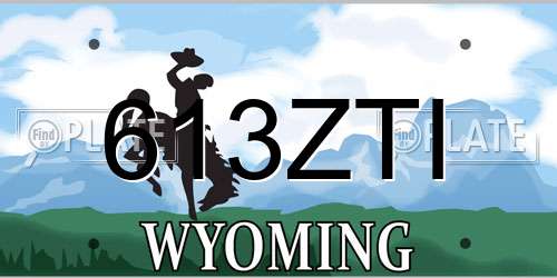 613ZTI Wyoming License Plate