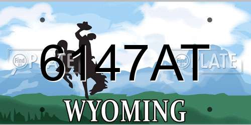 6147AT Wyoming License Plate
