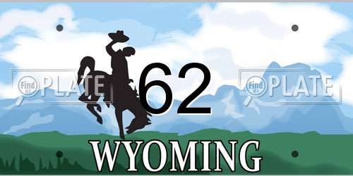 62 Wyoming License Plate