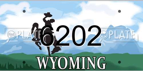 6202 Wyoming License Plate
