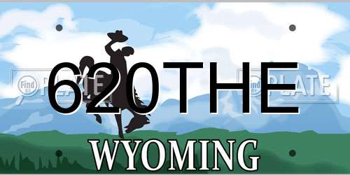620THE Wyoming License Plate