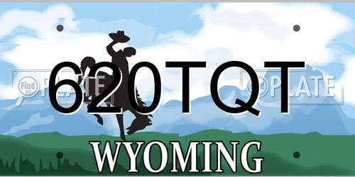 620TQT Wyoming License Plate