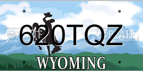 620TQZ Wyoming License Plate