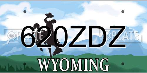 620ZDZ Wyoming License Plate