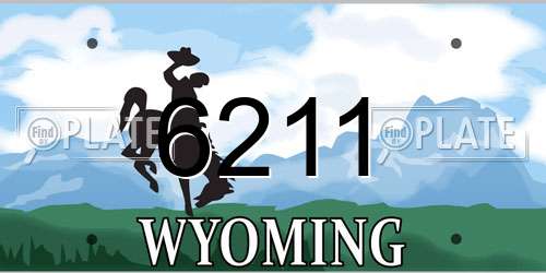 6211 Wyoming License Plate