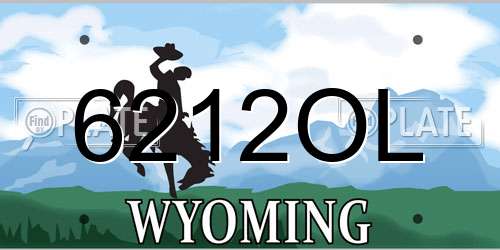 6212OL Wyoming License Plate
