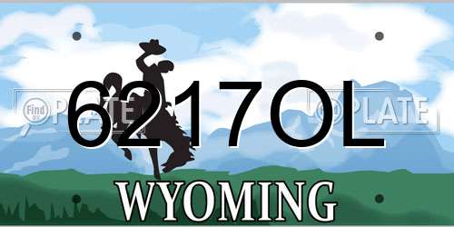 6217OL Wyoming License Plate