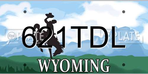 621TDL Wyoming License Plate