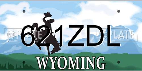 621ZDL Wyoming License Plate