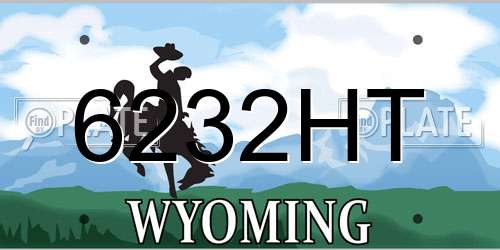 6232HT Wyoming License Plate
