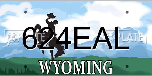 624EAL Wyoming License Plate