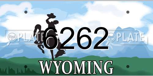 6262 Wyoming License Plate