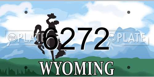 6272 Wyoming License Plate