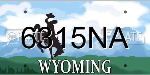 6315NA Wyoming License Plate