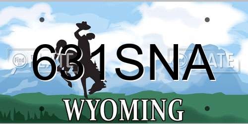 631SNA Wyoming License Plate