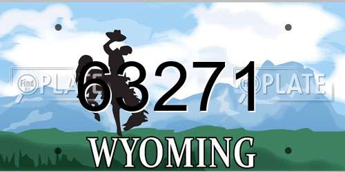63271 Wyoming License Plate