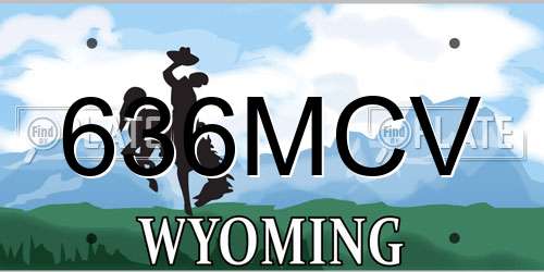 636MCV Wyoming License Plate