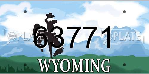 63771 Wyoming License Plate