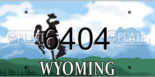 6404 Wyoming License Plate