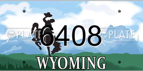6408 Wyoming License Plate