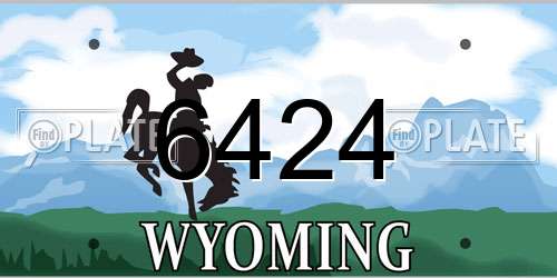 6424 Wyoming License Plate