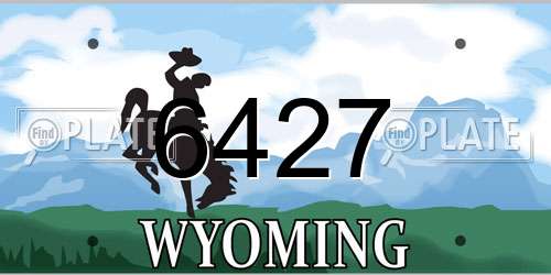 6427 Wyoming License Plate