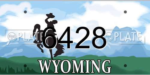 6428 Wyoming License Plate