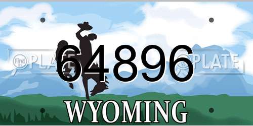 64896 Wyoming License Plate
