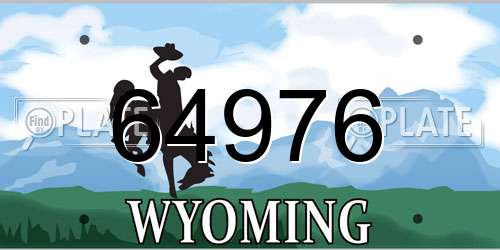 64976 Wyoming License Plate