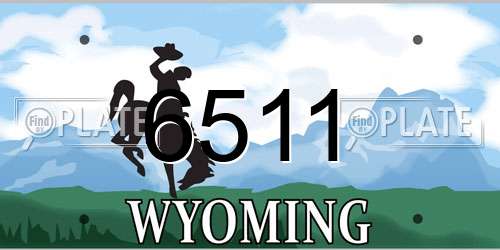 6511 Wyoming License Plate