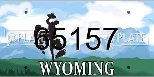 65157 Wyoming License Plate