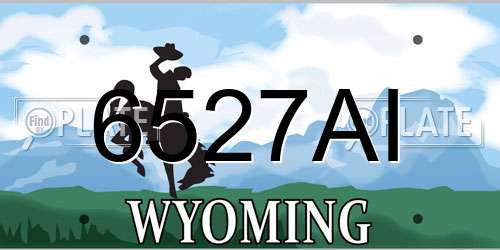 6527AI Wyoming License Plate