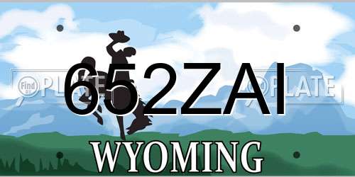 652ZAI Wyoming License Plate