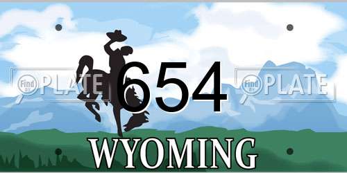 654 Wyoming License Plate