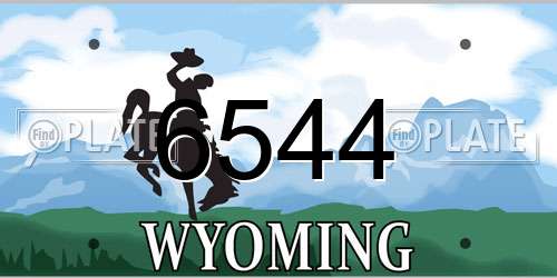 6544 Wyoming License Plate