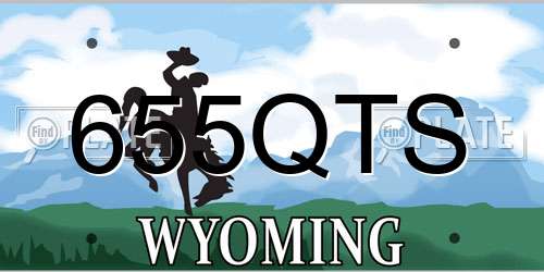 655QTS Wyoming License Plate