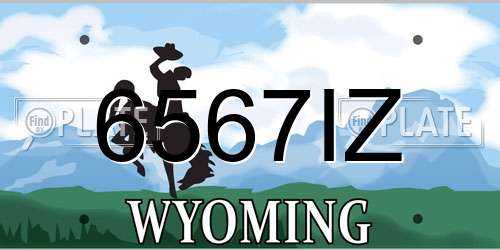 6567IZ Wyoming License Plate
