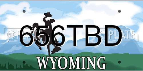 656TBD Wyoming License Plate