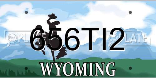656TI2 Wyoming License Plate