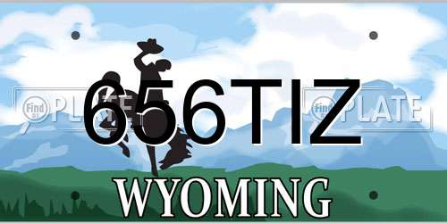 656TIZ Wyoming License Plate