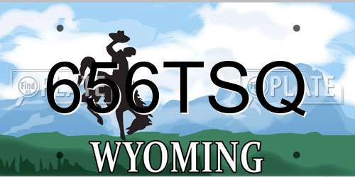 656TSQ Wyoming License Plate
