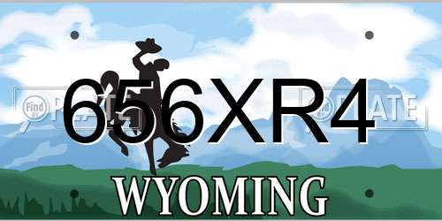 656XR4 Wyoming License Plate