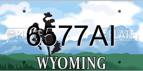 6577AI Wyoming License Plate