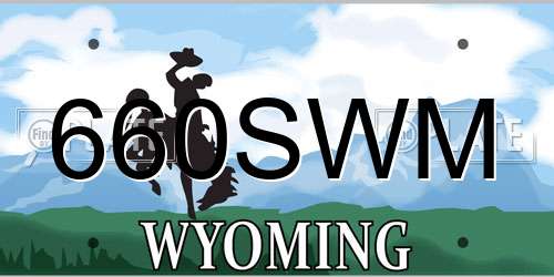 660SWM Wyoming License Plate