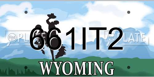 661IT2 Wyoming License Plate