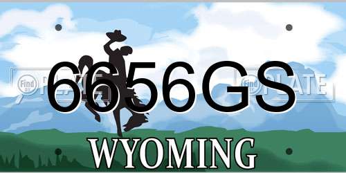 6656GS Wyoming License Plate